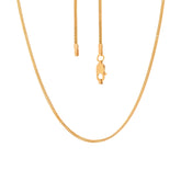 22k Yellow Gold Round Fox Chain measuring 2mm width x 20 inch length